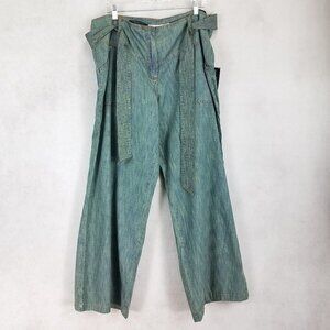 NEW Vintage Jeanology Collection Size 18 Lightweight Belted Jeans Pants 90s